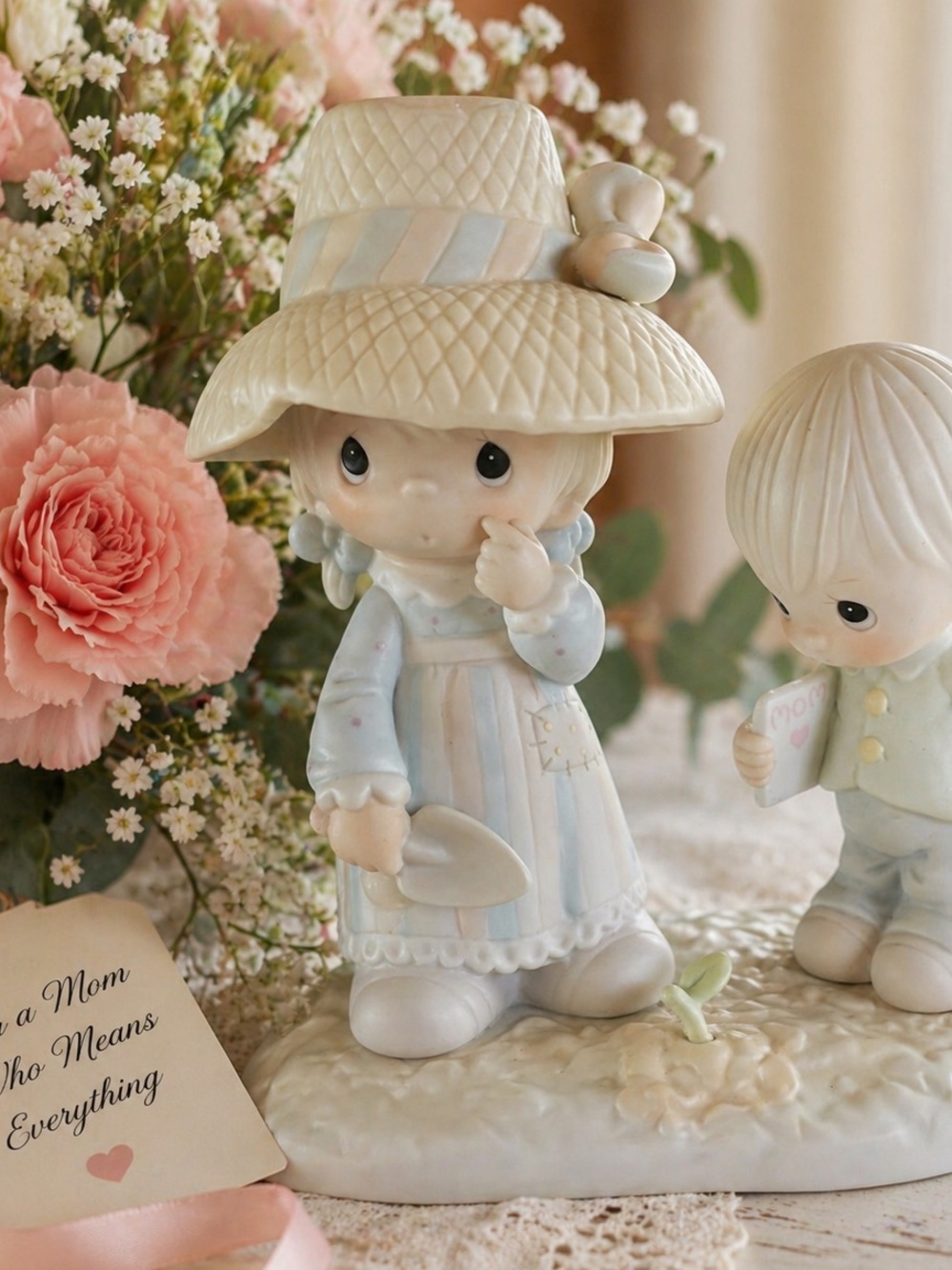 Vintage Precious Moments “I Picked a Special Mom” 1986 Figurine Mother’s Day Gif